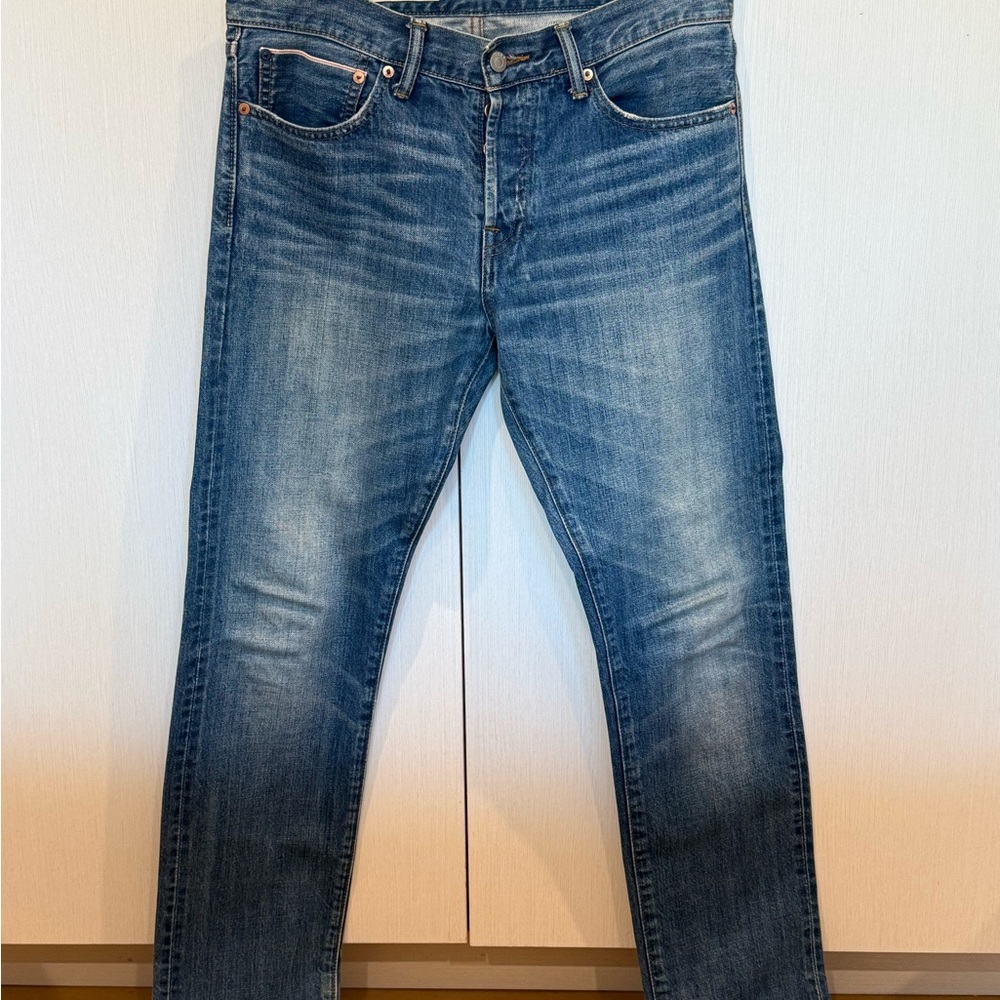 Men’s Gap Japanese Selvedge Light Blue Wash Slim Denim Jeans - 31x32